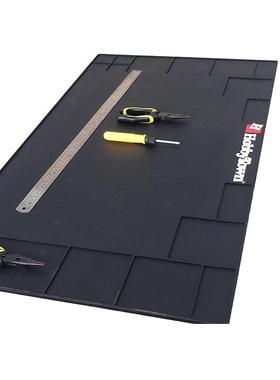 工厂PVC软金方胶工垫工作DSM台具面保护垫五桌面整理黑色长形防滑