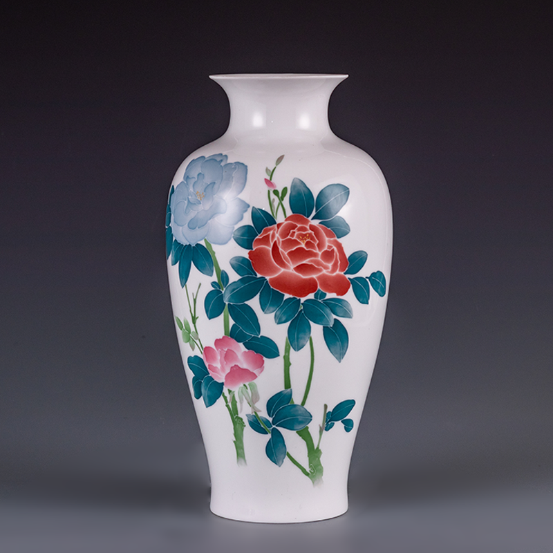 高档收藏级陶瓷花瓶 釉下五彩纯手绘插花赏瓶家居装饰陈列摆件,家居饰品,花瓶,淘宝优惠券,粉丝福利购,淘宝优惠卷