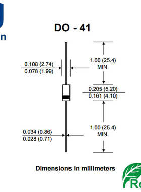厂家 1N4754A 39V 1W DO-41 1N4754 39V 直插玻璃稳压二极管