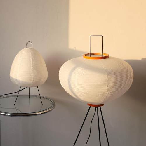 日房侘寂风三角灯笼落地灯卧台室床头装饰台灯式民宿茶室书XZ23宣