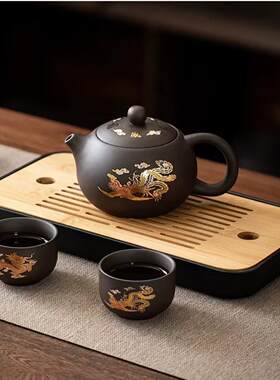 百福吉象变色紫砂凤鸣壶遇热变色西施壶采云金龙凤泡茶壶功夫茶具