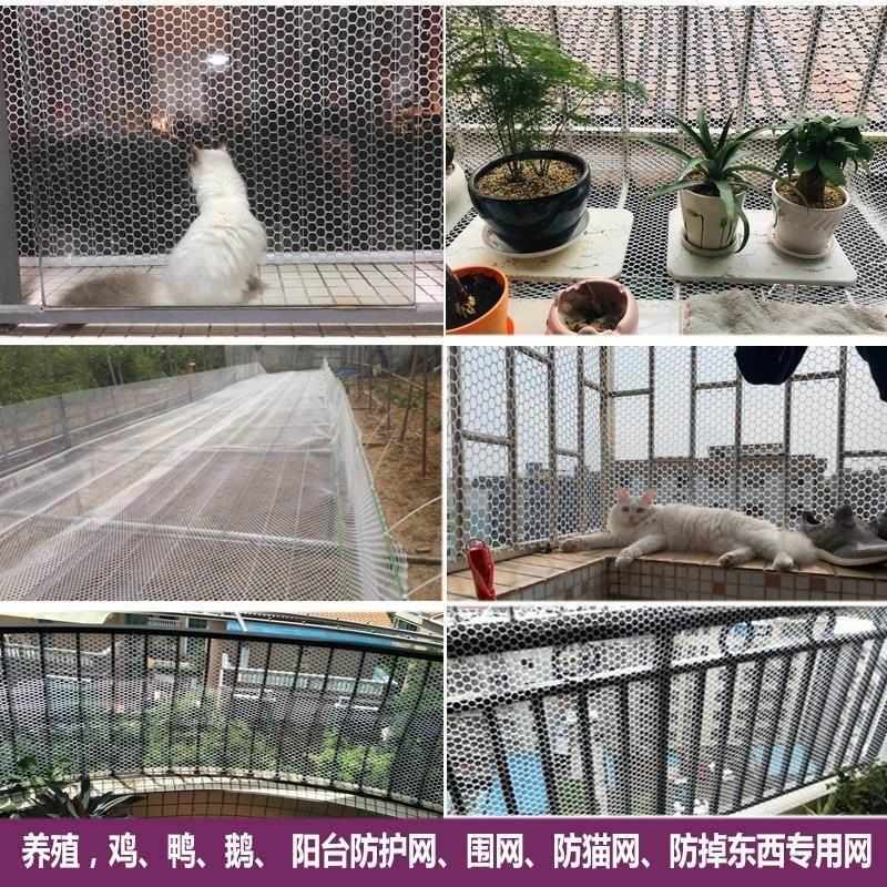 加厚阳台防护网塑料网格防猫防坠网片防盗网防漏网封窗垫板围栏网
