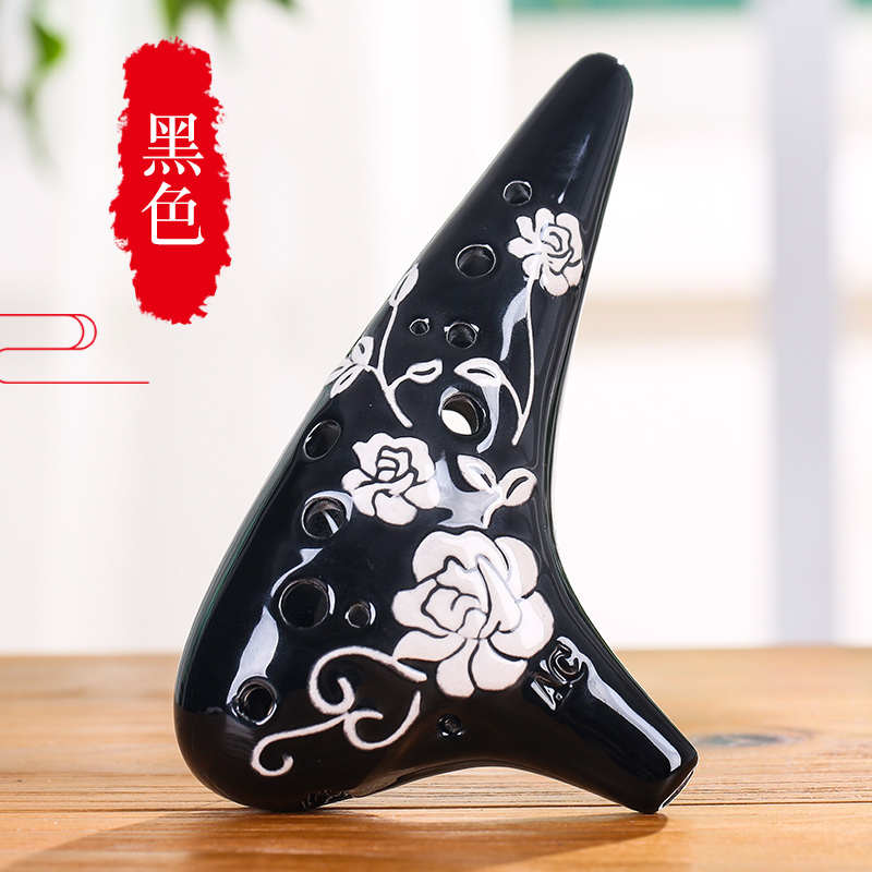 孔初学ac调c陶笛孔学校12系列刻十二田园浮雕中音教学风雅免费