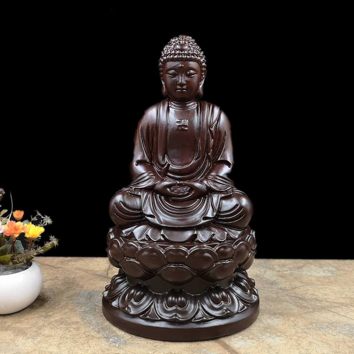 释迦坐非洲/花梨摩/像佛祖/ 实木5040草30黑檀木工艺菩萨60cm莲尼,家居饰品,木雕,淘宝优惠券,粉丝福利购,淘宝优惠卷