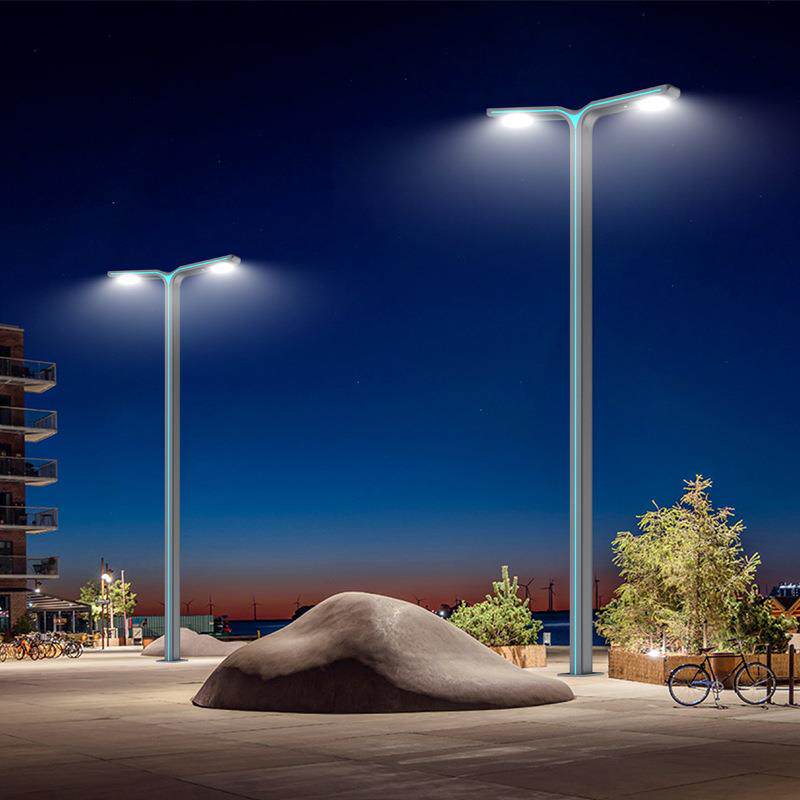 3米4米led太阳能庭院灯别墅草地小区园林绿化户外景观灯超亮