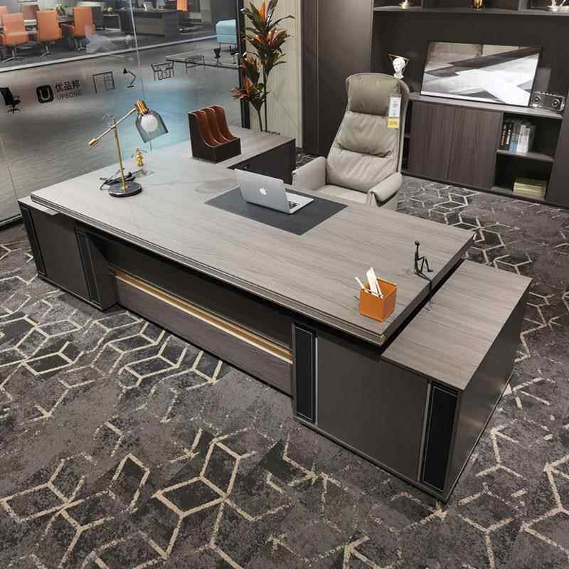 办公室老板桌办公桌简约现代广东大气总裁桌总经理董事长大班台
