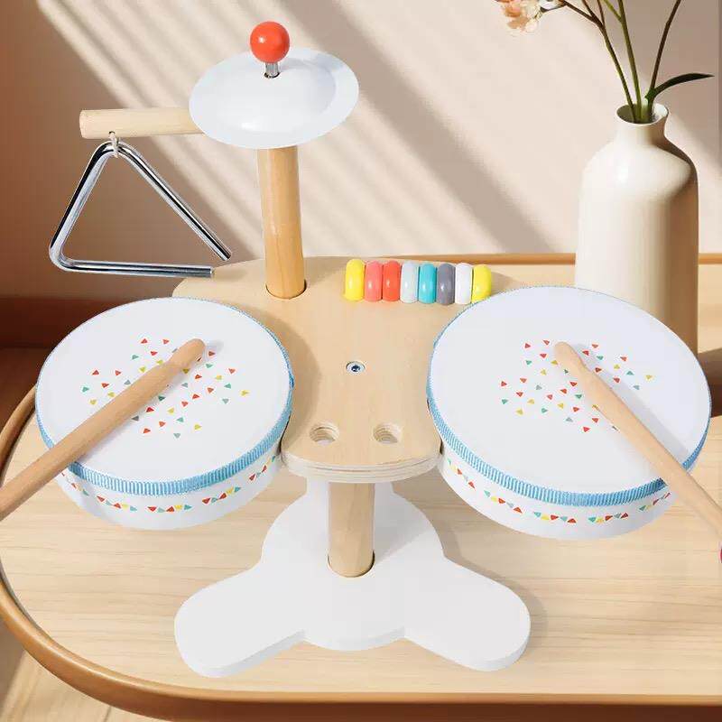 正品幼儿童早教益智木玩具音制乐启蒙击具奥尔夫打乐器手鼓周岁玩