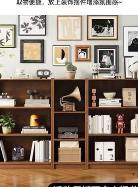 简约实木置物架地书架自由组示LLV合家落格用展储物柜复古风收纳