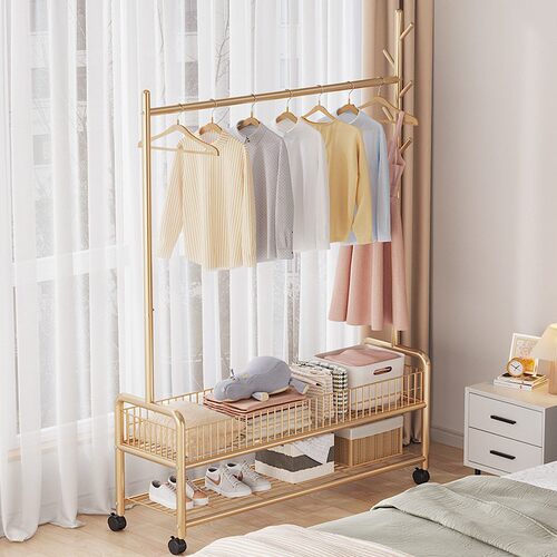 Floor-standing clothes drying rack for home use, sturdy balc