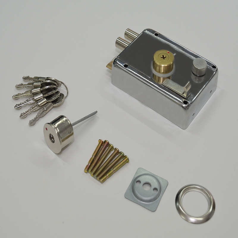 安凌1.5厚防盗门锁老式入户铁门防盗外装门锁铜锁芯铜舌室内门锁