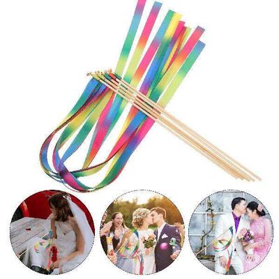 5Pcs Ribbon Fairy W Ribbon Sticks Cloth naments Wedding