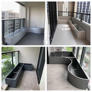 阳台不锈钢花箱定制异形卡台阶花池露台花坛花园别墅庭院组合花