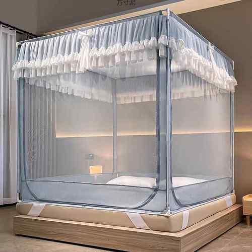 儿开童防摔坐蚊帐防尘顶PMN蒙古包防蚊拉纹链三门宝床宝防床遮光