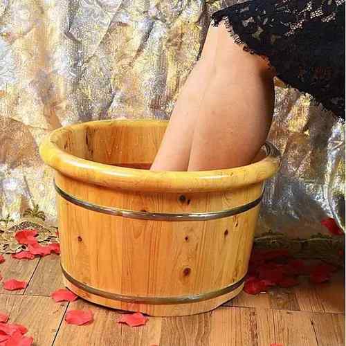 柏香木泡脚木桶泡脚盆穴位按摩泡洗脚F96977M7桶泡脚桶木质用木家