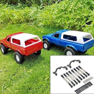 RCGOFOLLOW 10pcs Aluminum Alloy Wheelbase Steering Link Rod