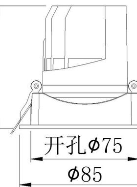 开孔75mmCOB深防眩射灯8W12W15W店铺商用服装家具店珠宝筒灯led灯