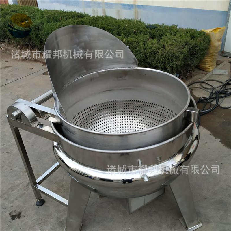 式夹层锅煮肉电加热立式蒸煮不锈钢锅倾锅导热油 卤 大型可蒸汽煮