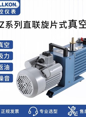 丰控工业直联旋片真空泵强制油泵实验室2XZ-2高速抽气真空泵2XZ-1