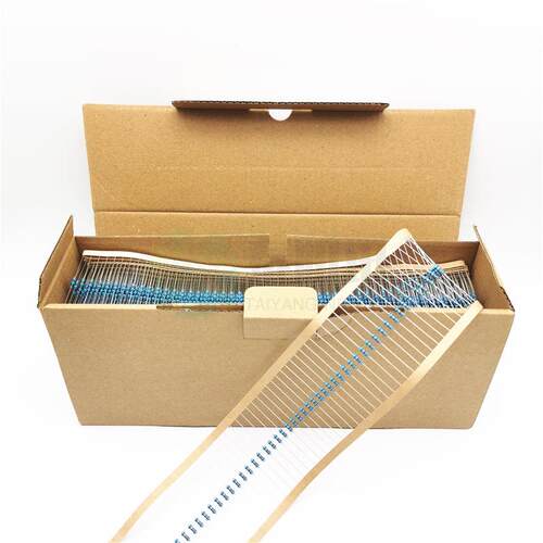 1/4 0.25W插件金属膜电阻50色环电阻 1%W R 0.1R-10RTIM1盒50 00