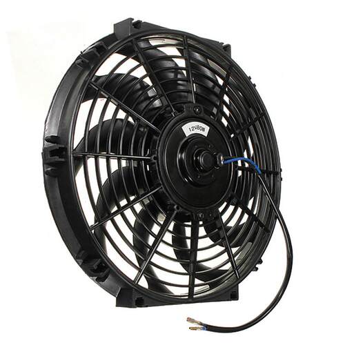 汽车改装通用超薄12“80 W发动机散热器油冷电拉推风机叶片