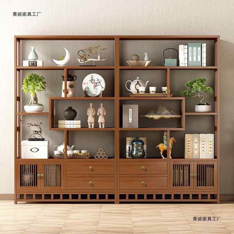 新中式博厅古MRA架茶酒柜子客放摆柜多宝阁砂紫壶展示柜