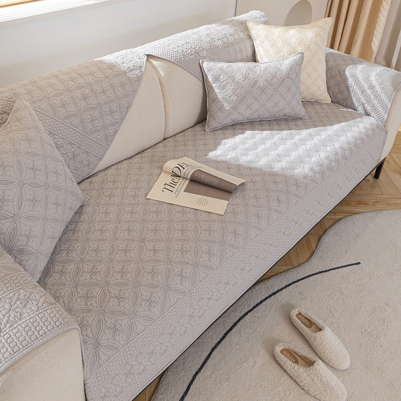 沙发垫棉四季通用防滑棉布艺坐垫简约现代秋冬皮沙发套罩盖布