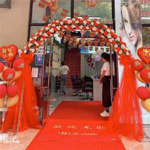 绢花拱门婚庆花门幸福门开业店庆活动拱门花拱门道具婚礼花门成品