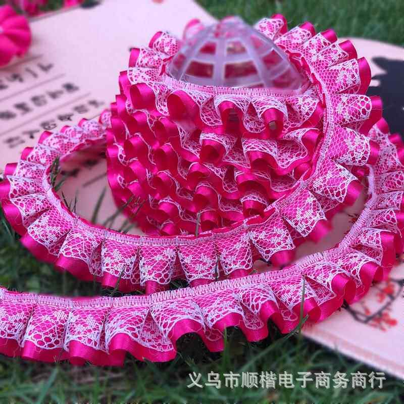 现货2.5cm色丁325蕾丝花边玩具服装工艺服装饰品打折花边20米/条