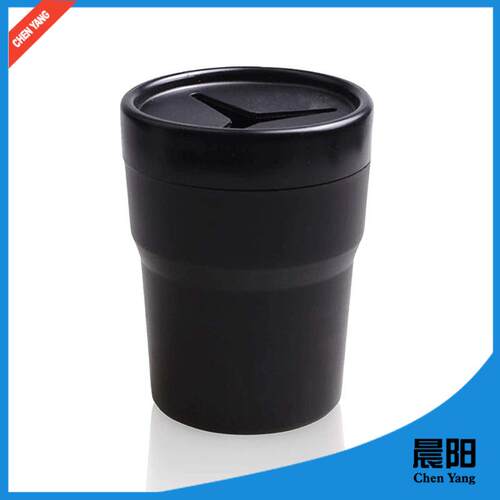 多功能车载带盖迷你垃圾箱桌面收纳烟灰缸置物盒汽车杯架垃圾桶