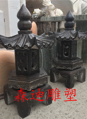 仿古石雕石灯做旧日式灯笼青石灯塔草坪别墅户外庭院园林摆件现货