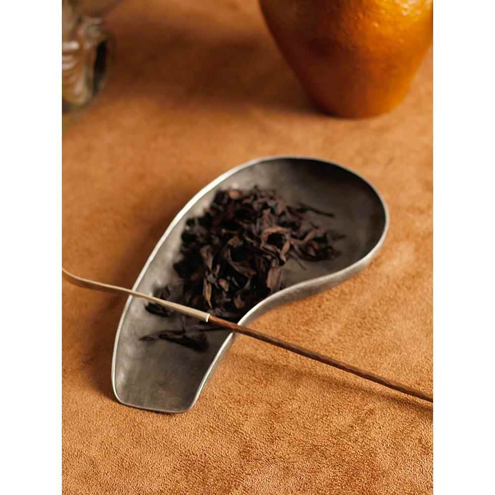 信龙堂日式锡茶则银茶拨茶匙茶勺茶铲茶投茶器茶具潮汕功夫茶配件