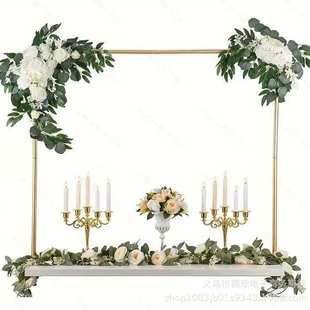 婚礼桌架可调节桌杆支架铁艺带夹桌面支架节庆宴会派对装 饰架