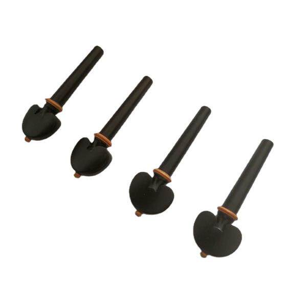 大提琴执手弦钮弦轴琴轴乌木镶黄杨木蝴蝶瓣