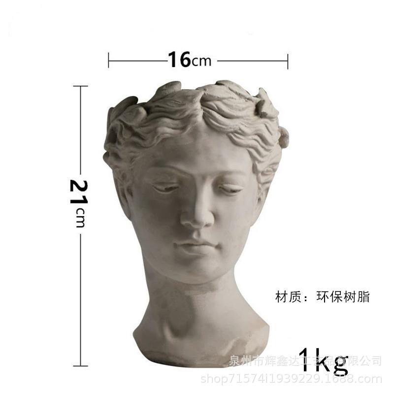 欧式维纳斯女神人头花盆复古雕像花园种植家居装饰摆设厂家直销