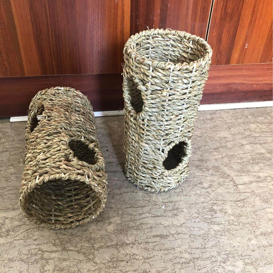 草编仓鼠通道 爬宠玩具通道 仓鼠窝 猫通道小宠物用品玩具