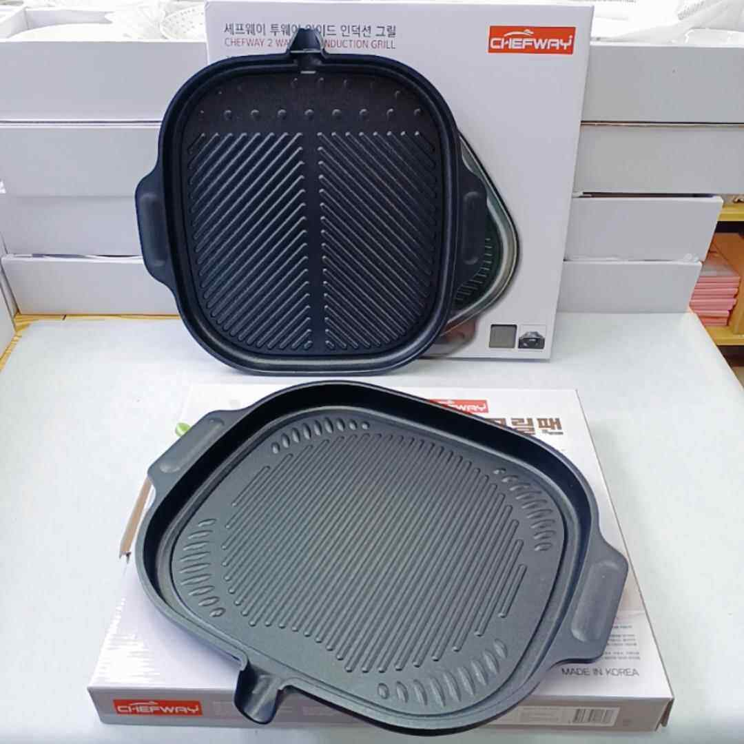 韩国chefway麦饭石户外吃播同款电磁炉燃气灶通用韩式烧烤烤肉盘