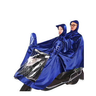 加大加厚双人骑行雨披
