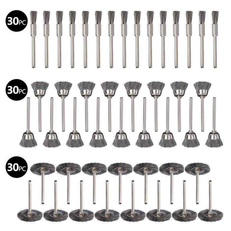 60PC 90PC钢丝刷 除锈打磨 电磨刷子