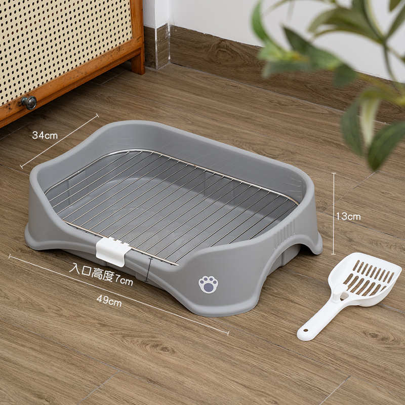 网架狗防盆防踩砂加厚宠物中小型厕所不锈钢批发犬屎狗狗便盆踩尿