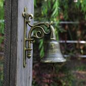 壁挂铃铛欧式 饰挂饰金属手摇 覆古怀旧田园铸铁大门别墅入户门铃装