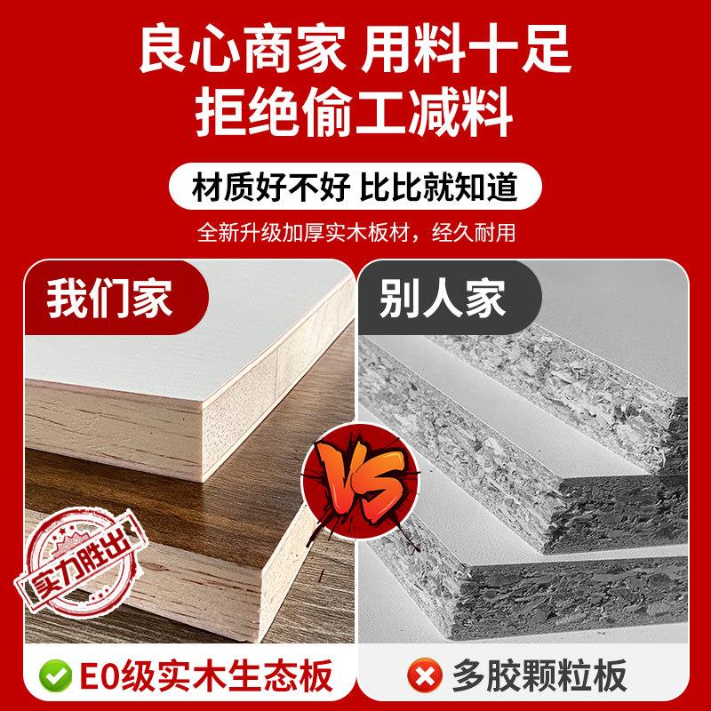 纯木衣柜实家用卧小租户型拉门生态板儿童柜子出房屋室定制GY--31