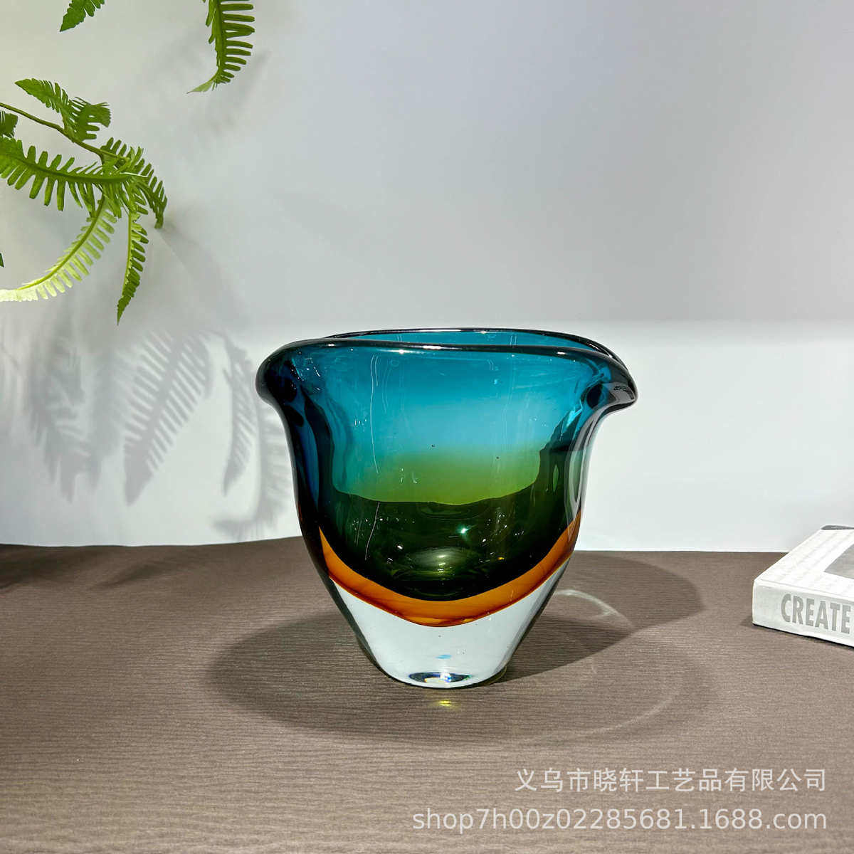 款酒店样板房设计师花瓶水晶套装高级家居摆件装饰品艺术琉璃客厅