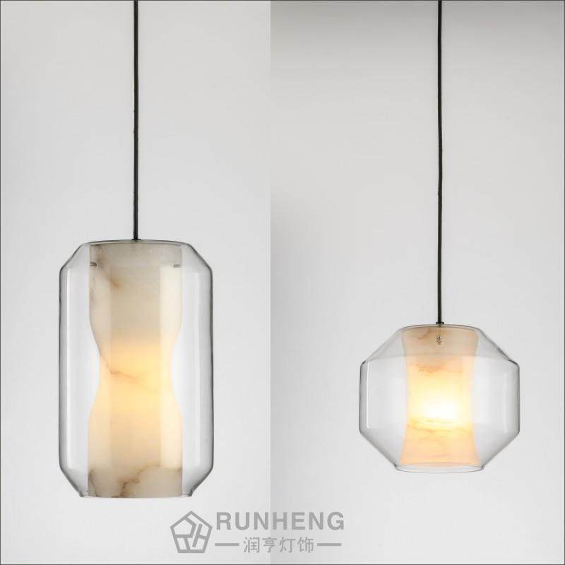 真云石纹路玻璃吊灯床头卧室艺术后现代北欧创意餐厅设计师小吊灯,家装灯饰光源,智能吊灯,淘宝优惠券,粉丝福利购,淘宝优惠卷