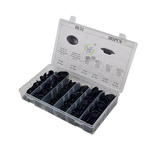 305PCS通用所有汽车橡胶堵塞 PVC材质堵头扣盖 HE51