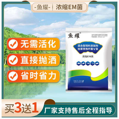 鱼耀浓缩em菌水产养殖用净肥水无需扩培鱼虾蟹塘复合益生菌种em粉