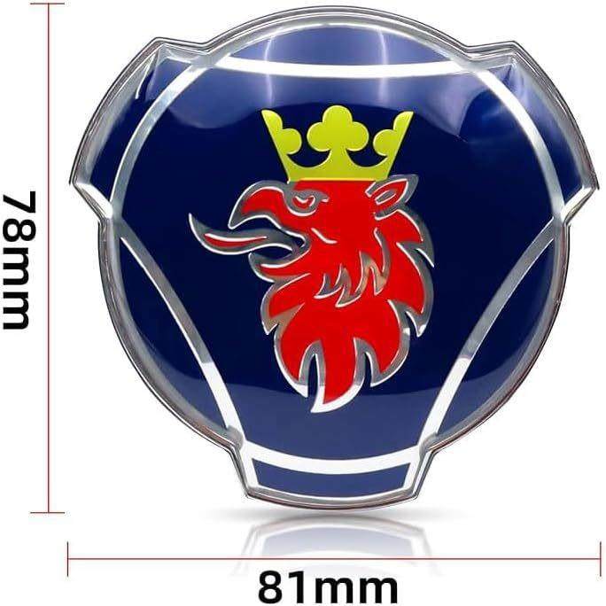 适用于萨博SAAB车标 80mm 滴胶标 两卡脚 ABS材质