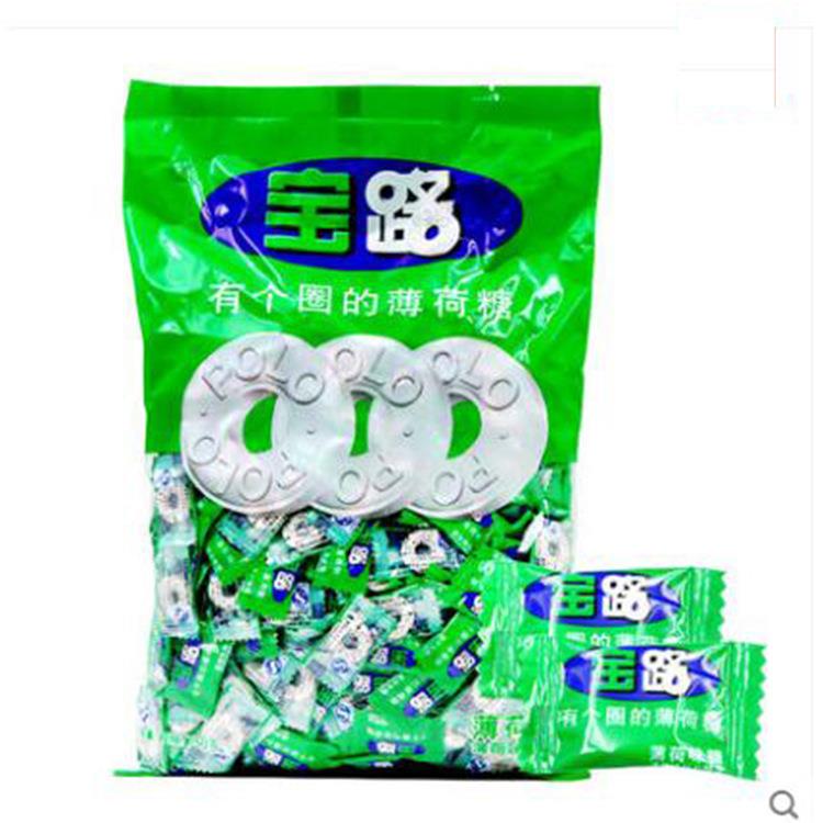 宝路薄荷糖 薄荷糖单片装 750g*6袋宝路糖有个圈的薄荷糖糖果