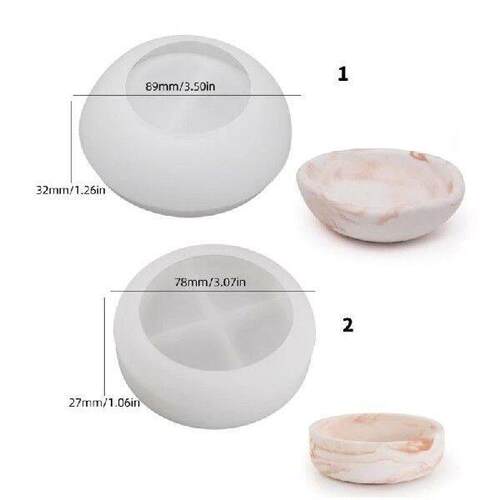 652F Silicone Mould Irregular Bowl Cup Molds Epoxy Resin