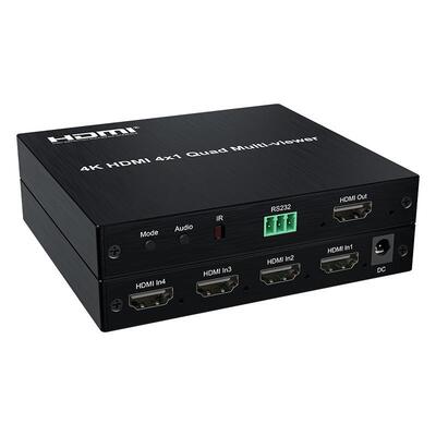4KHDMI四画面分割器多种分割模式HDMI高清视频分割器带电源遥控