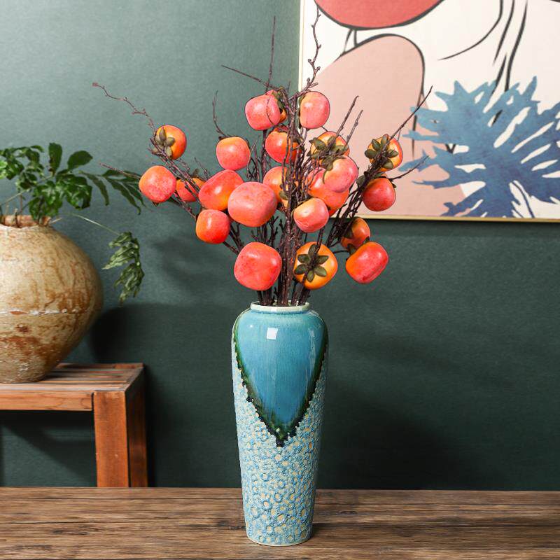 正品35CM高颜值花器景德高镇陶瓷花瓶家居摆件清金边花器手仓工端
